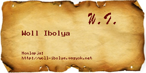 Woll Ibolya névjegykártya